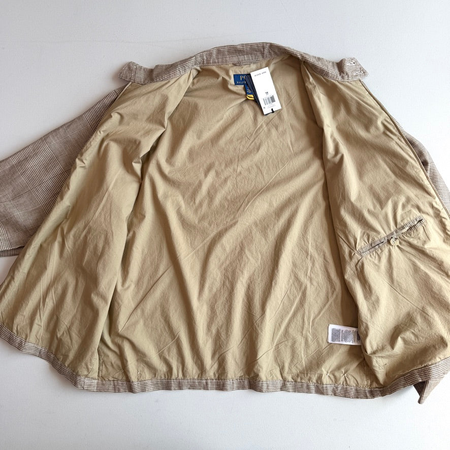NWT Polo Ralph Lauren (XL) Linen Blend Glen Plaid Lined Lightweight Jacket