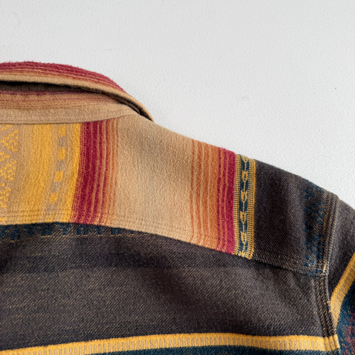 RRL Ralph Lauren (M) Southwest Striped Jacquard Cotton Work Overshirt