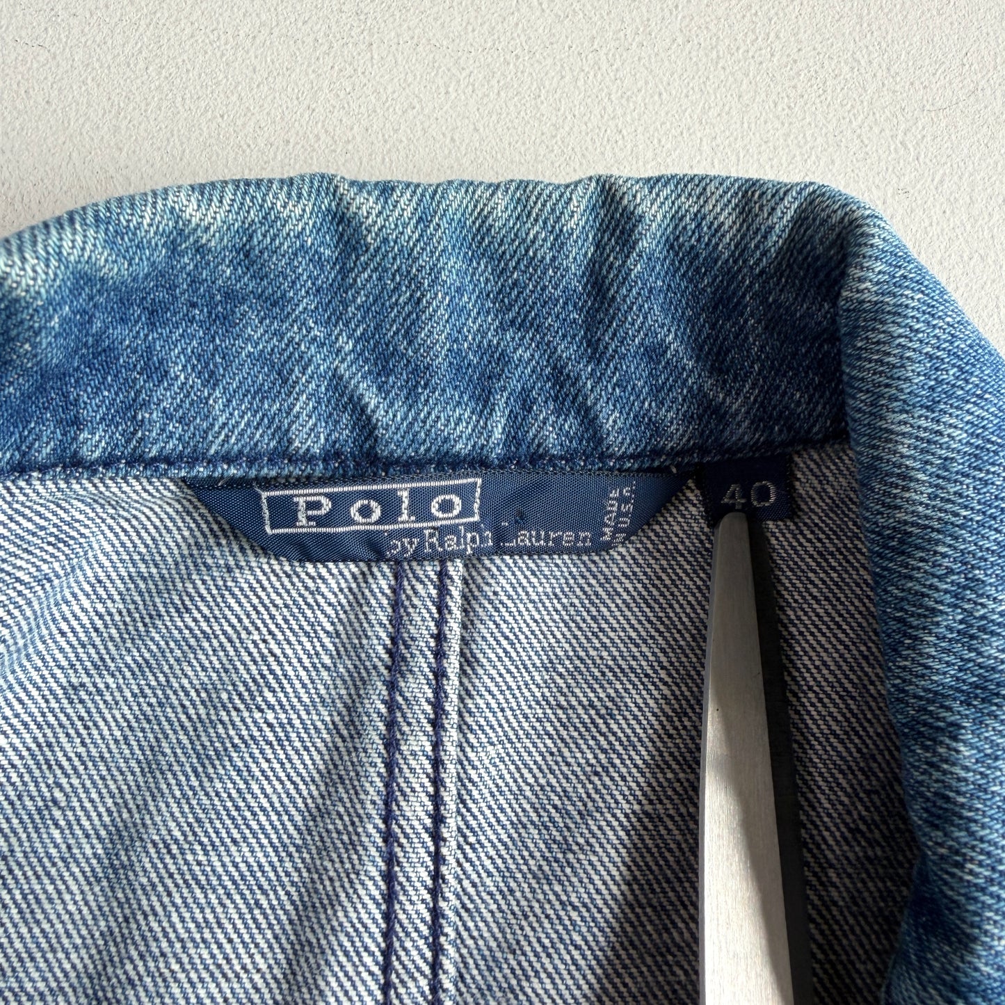 VNTG Polo Ralph Lauren (40) Indigo-Dyed Denim Western Sports Jacket