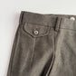 VNTG Polo Ralph Lauren (37x34) Wool Flannel Pleated Olive Trousers Pants