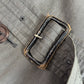 VNTG Burberry (44L) 100% Cotton Gabardine Double Breast Gray Trench Coat