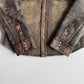 NWT Polo Ralph Lauren (S) Leather Shearling Western Pearl Snap Jacket Shirt