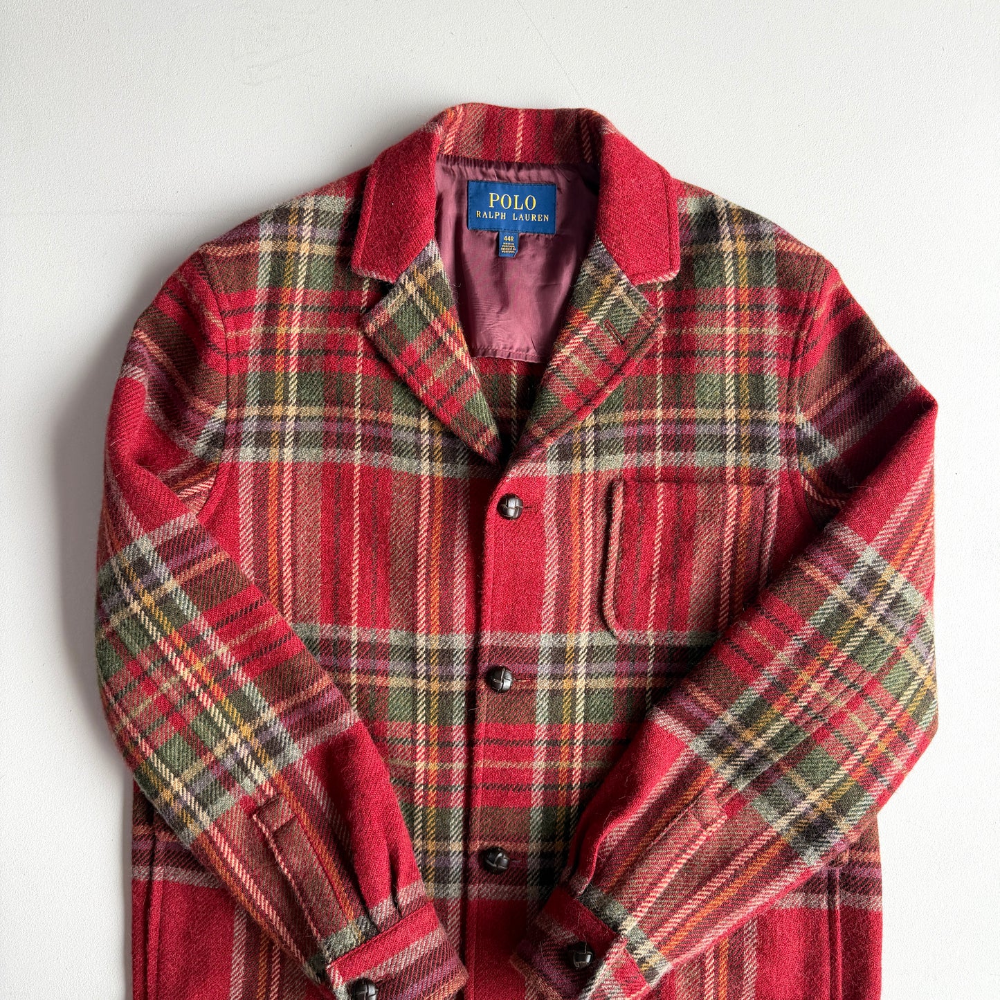 Polo Ralph Lauren (44R) Tartan Wool/Alpaca Unstructured Tweed Sport Coat