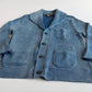RRL Ralph Lauren (XL) Sun-Faded Indigo Cotton Knit Cardigan Sweater