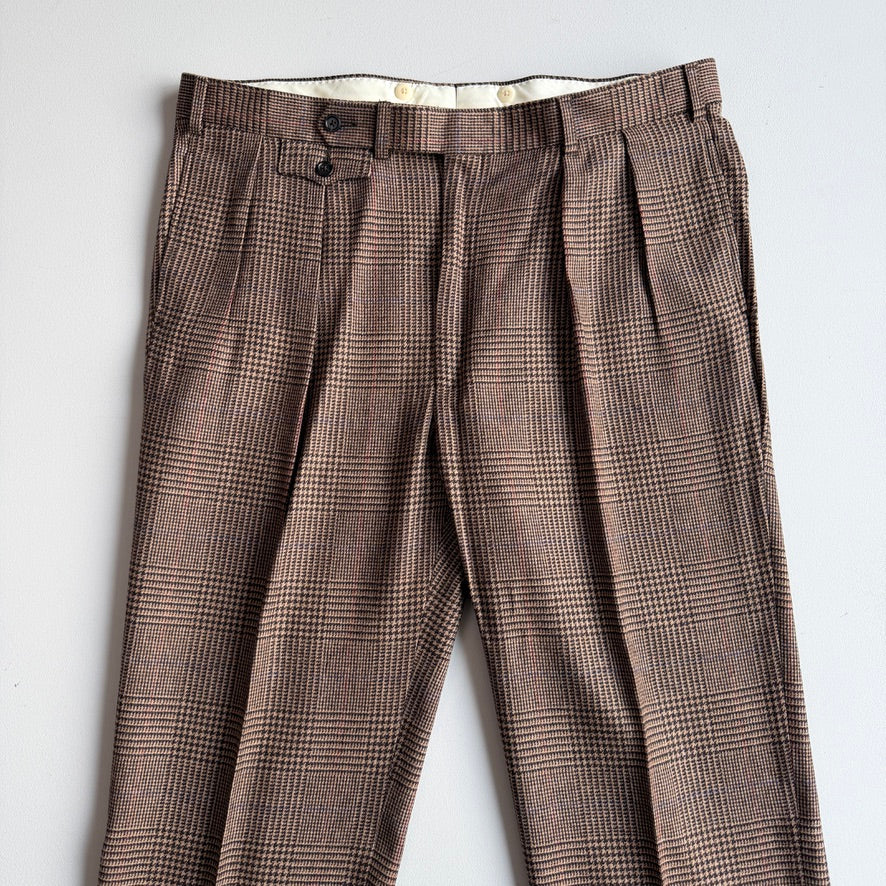 NWOT Polo Ralph Lauren (46L x 38L) Wool Glen Plaid Blue/Rust Check Suit