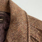 VNTG Paul Stuart (54) Tweed Wool Belted Balmacaan Norfolk-Style Field Coat
