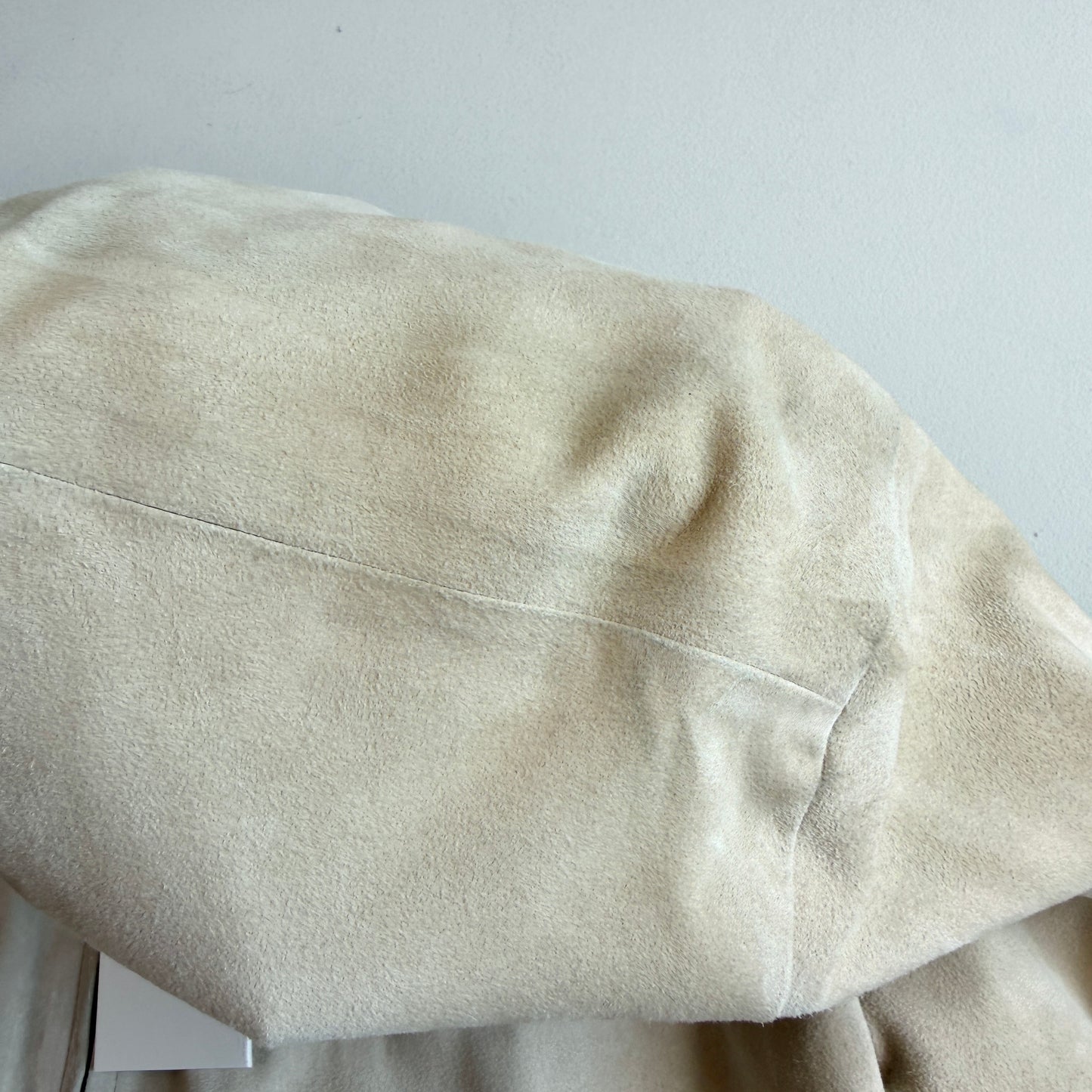 NWT Aime Leon Dore (L) Goat Suede Leather Bone White Bomber Jacket (Copy)
