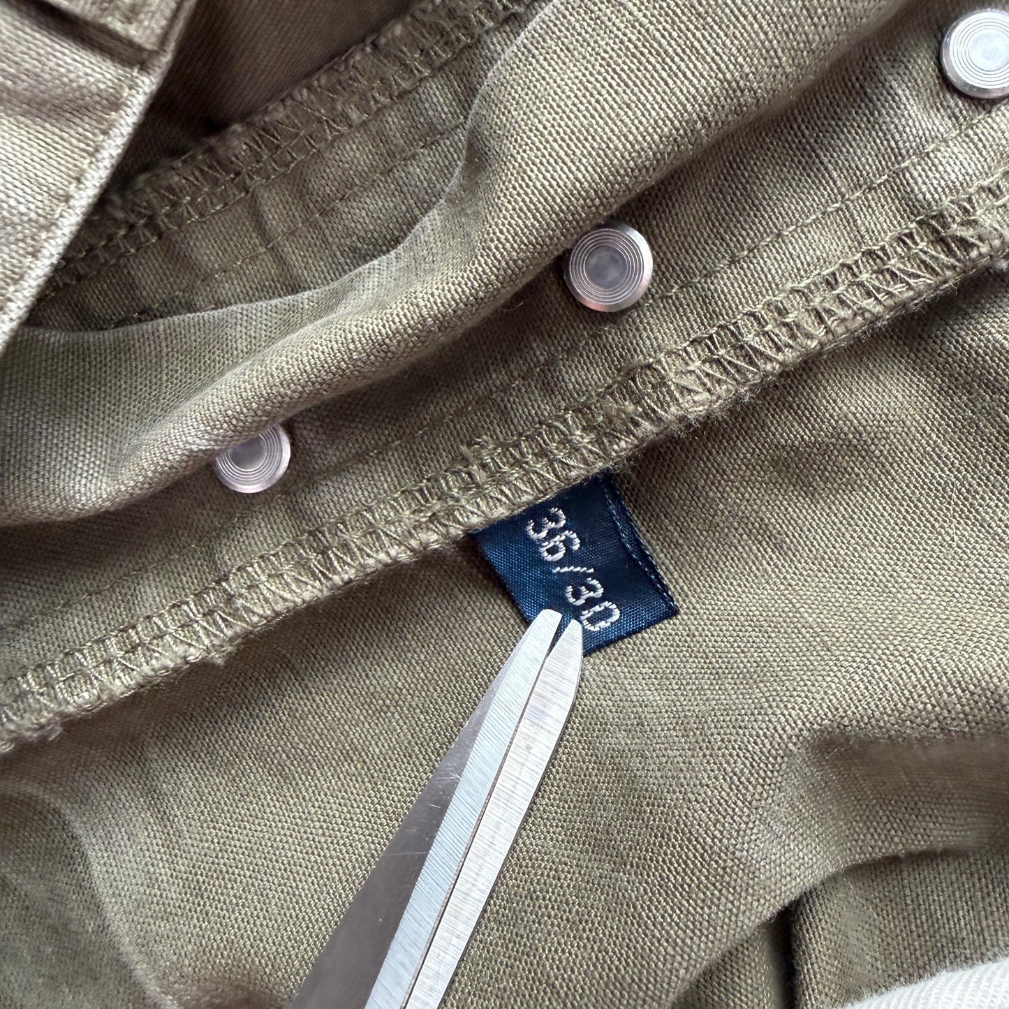 VNTG Polo Ralph Lauren (36x30) Cinch-Back Sage Green Cotton Canvas Utility Pants