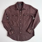 RRL Ralph Lauren (L) Plum Pearl Snap Dyed Western Shirt