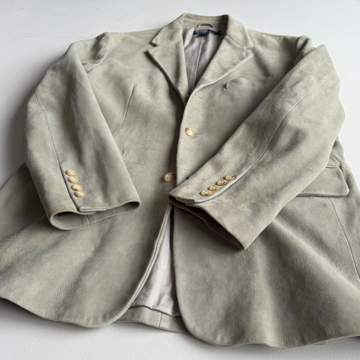 Polo Ralph Lauren (L / 42L) Sage Suede Leather Heavy Western Sport Coat