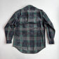 RARE! Polo Ralph Lauren (M) Suede Leather Plaid Tartan Button Front Shirt VNTG