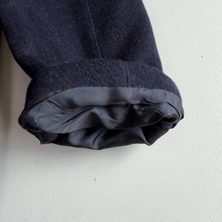 VNTG Burberry (40/ 50IT) Loden-Style MADE IN AUSTRIA Wool Navy Blue Overcoat