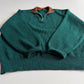 Paul Stuart (L) 100% Cashmere Emerald Green Quarter-Zip Sweater