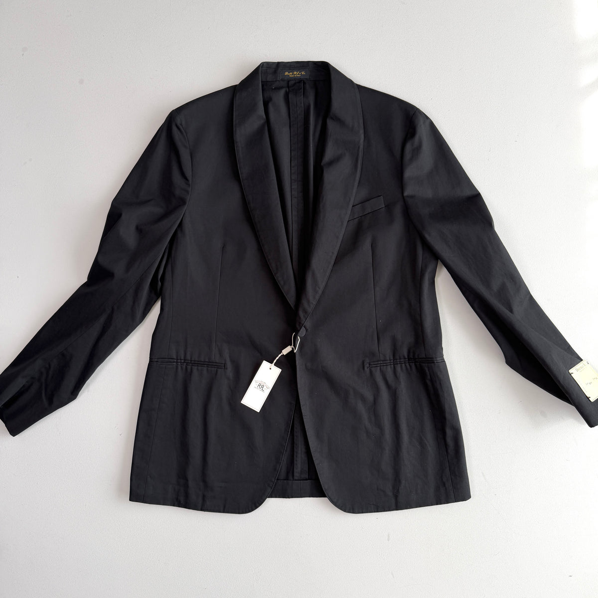 NWT RRL Ralph Lauren (44L) Tuxedo Western Cotton/Linen Black Jacket