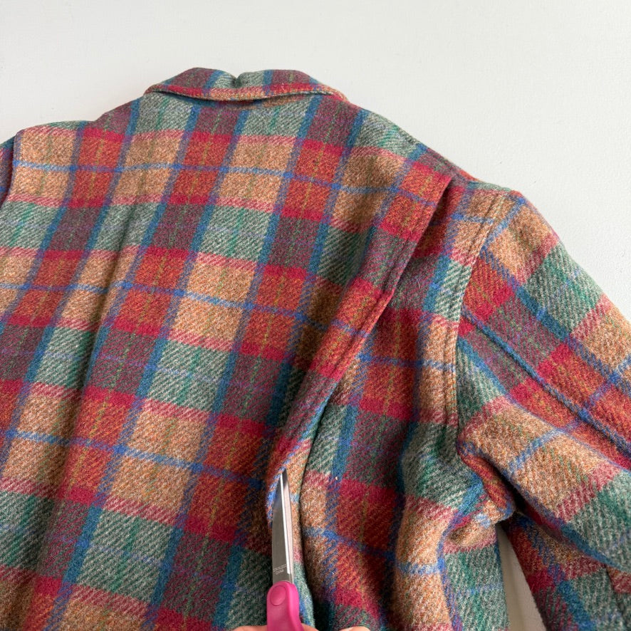 Paul Stuart (52IT / L) Plaid Wool Quilt Lined Hunting Chore Coat