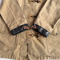 VNTG Polo Ralph Lauren (XL) Sage Fireman Clasp Leather Trim Canvas Coat
