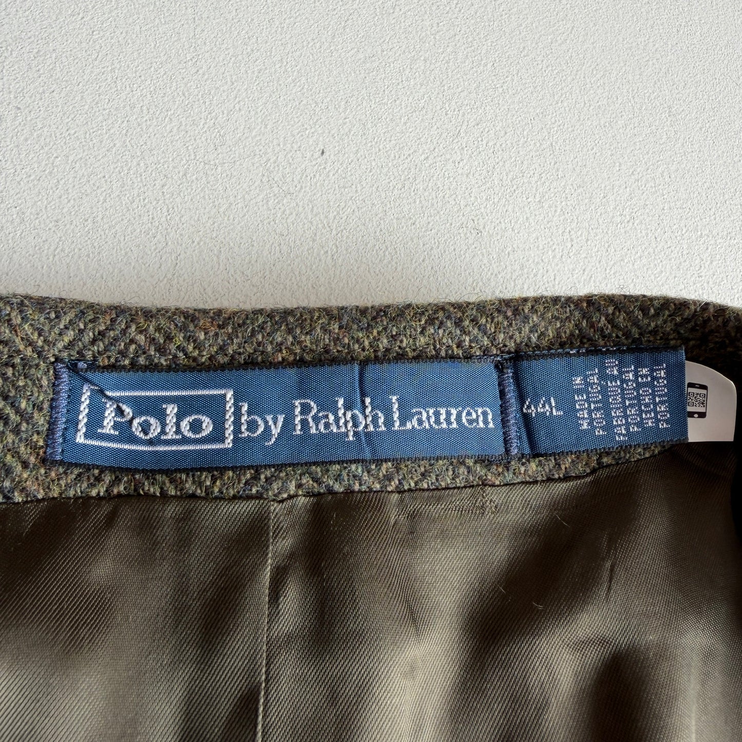 NWOT Polo Ralph Lauren (44L) Olive Green Wool/Cotton Tweed Moon Mill Fabric Sport Coat