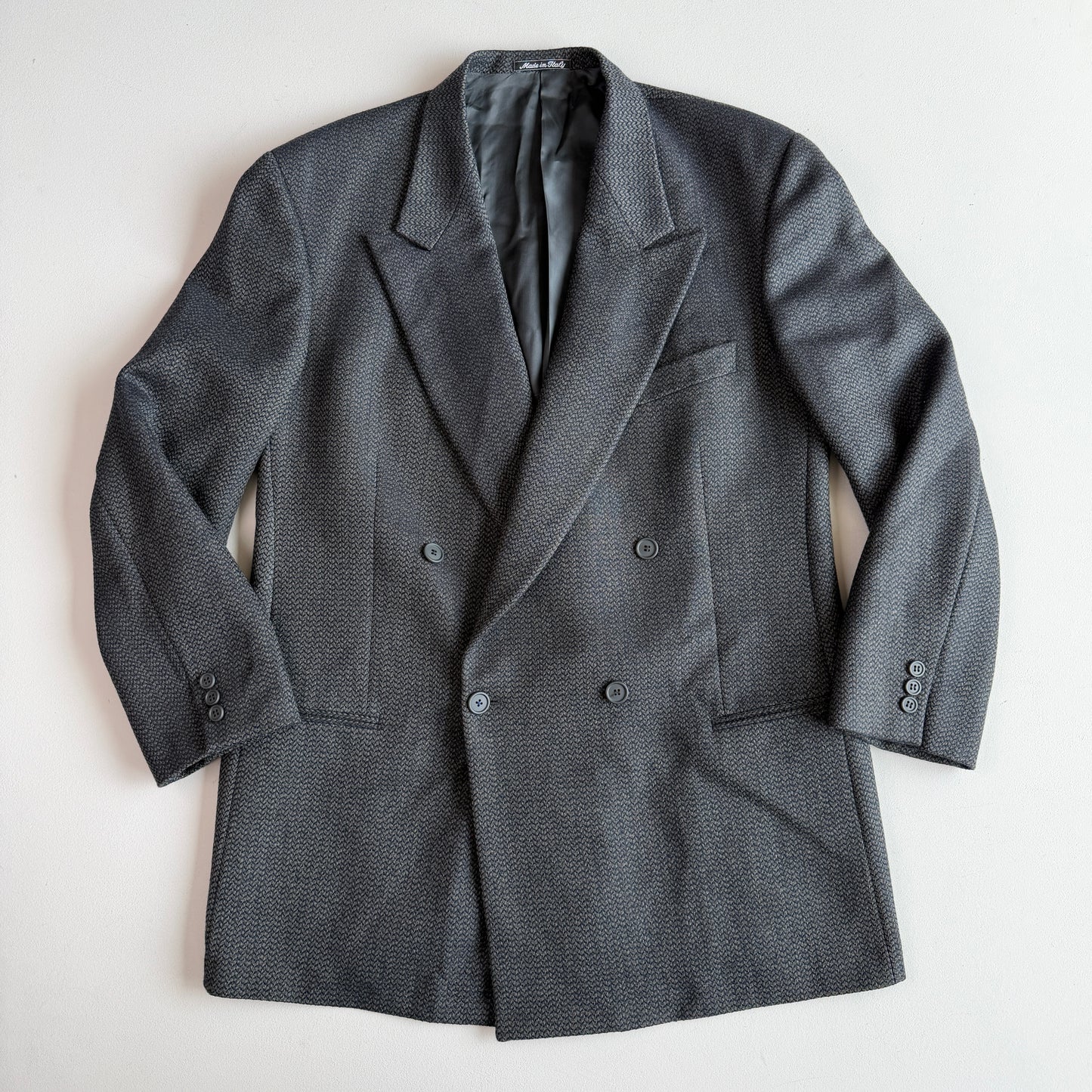 VNTG Giorgio Armani (44L) Double Breast Peak Lapels Wool Sport Coat