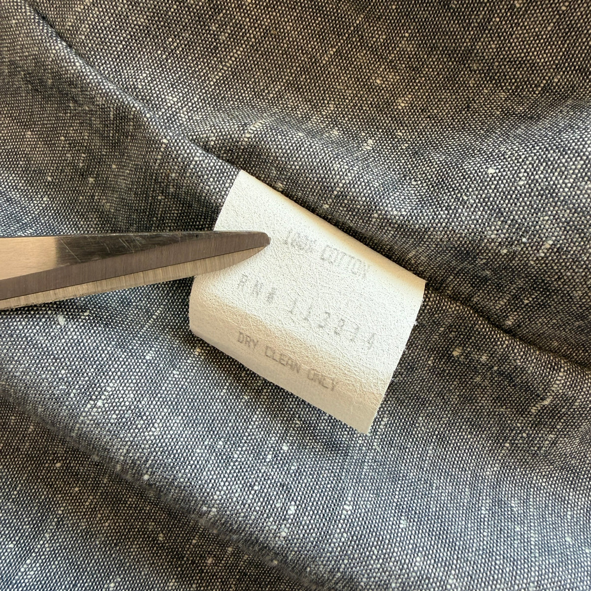 Billy Reid (M) Leather Collar Gray Denim Copper Hardware Field Jacket