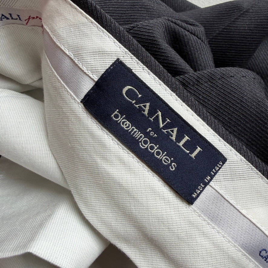 NWT Canali (36W) Cavalry Twill 100% Wool Pleated Relaxed Trouser Pants