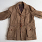 VNTG Paul Stuart (54) Tweed Wool Belted Balmacaan Norfolk-Style Field Coat