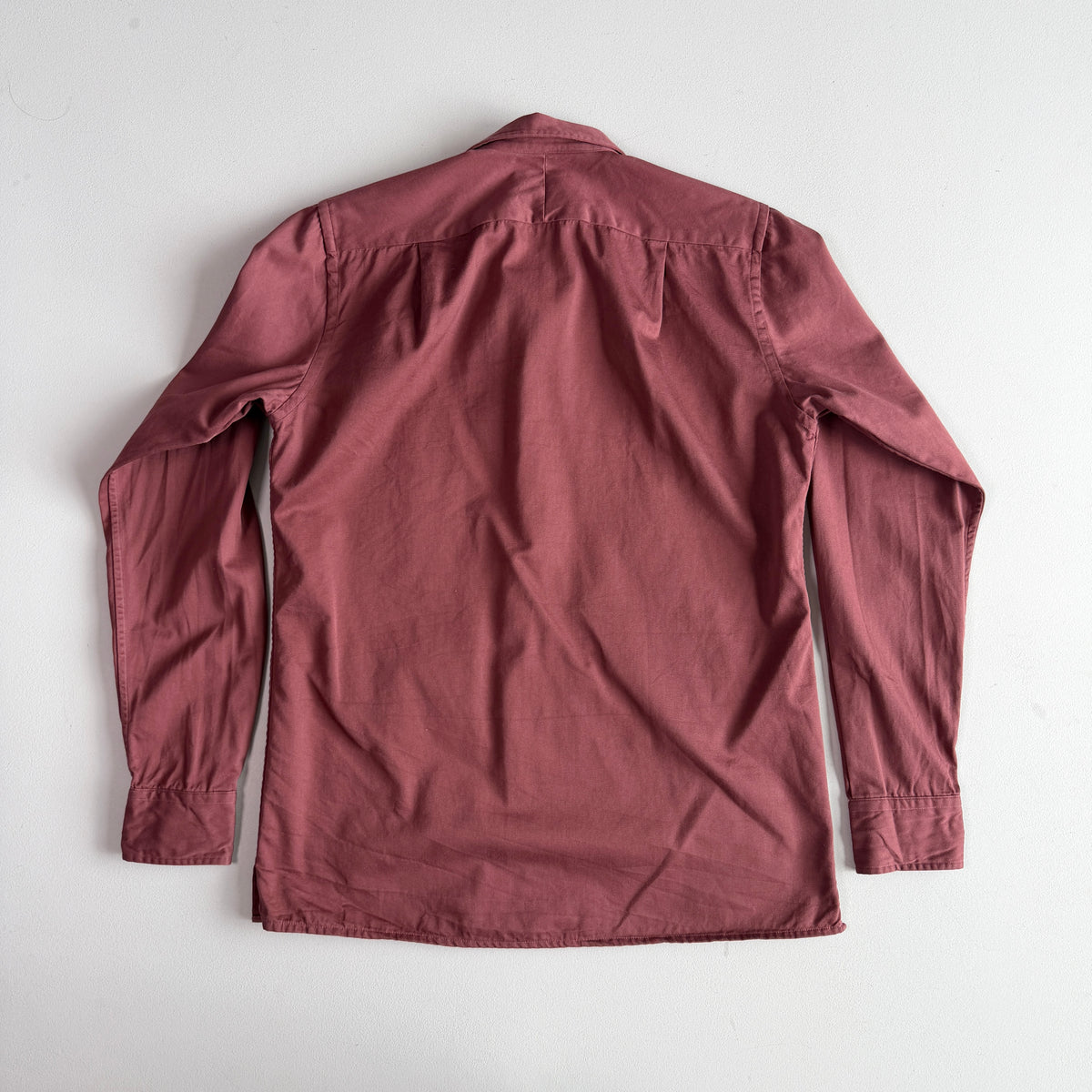 Drake's London (S) Maroon Cotton/Cashmere Chore Work Overshirt