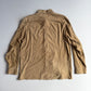 Polo Ralph Lauren (L) Suede Leather Tan Button Front Long Sleeve Shirt