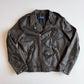 MINT! Polo Ralph Lauren (L) Bronze Leather Horizontal Zip Motorcycle Jacket