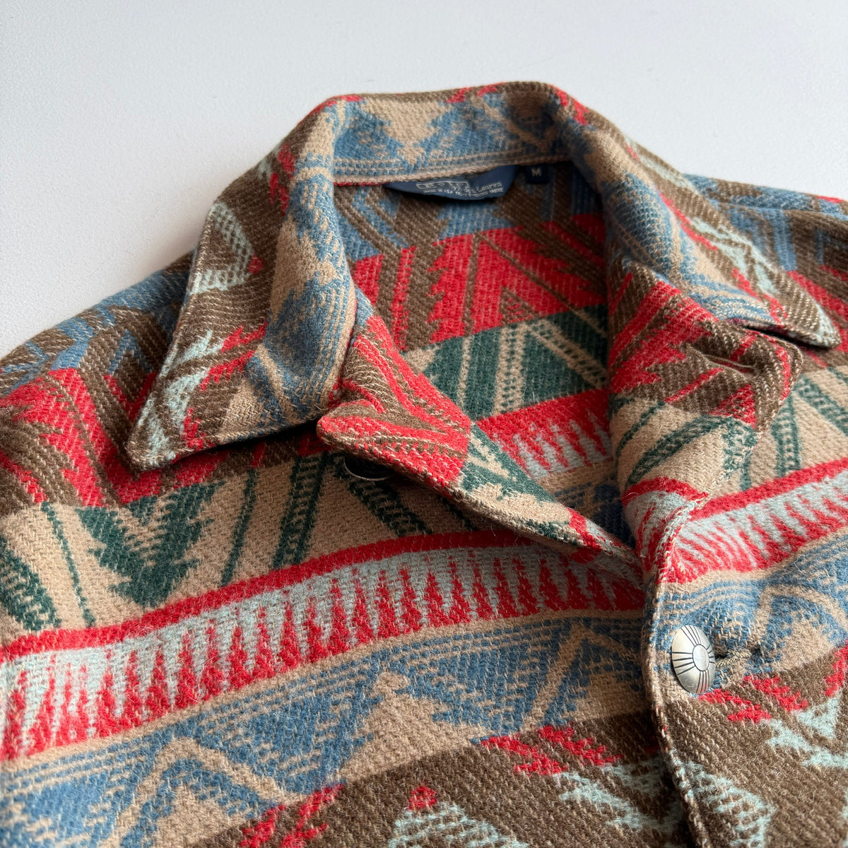 VNTG Polo Ralph Lauren (M) Wool Blanket Southwest Beacon Button Jacket