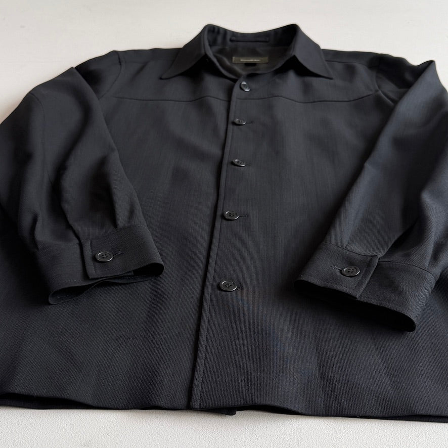 Ermenegildo Zegna (M/50) Black 100% Wool Woven Car Coat