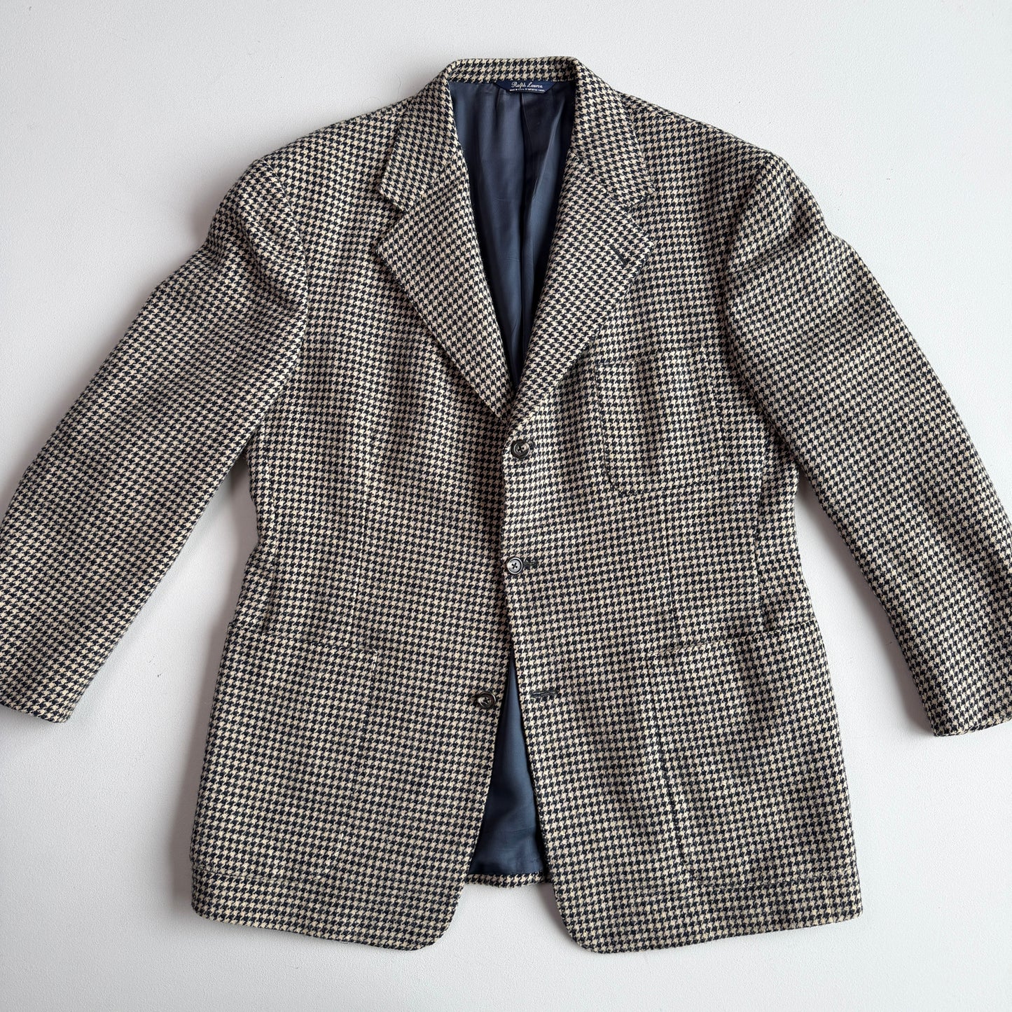 VNTG Ralph Lauren (Pre-Purple Label) 46R Wool Houndstooth Sport Coat
