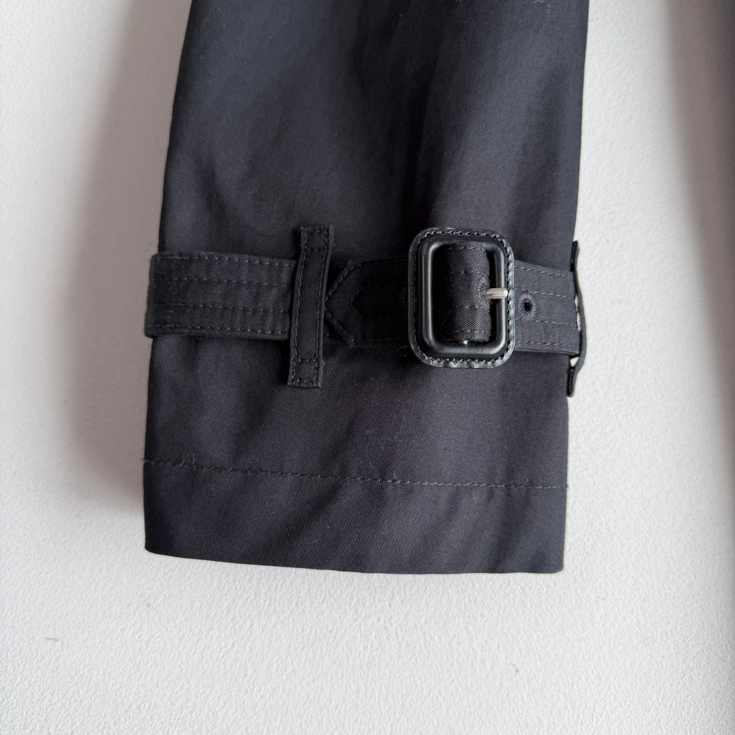 Burberry Brit (XL) 100% Cotton Twill Black Trench Coat