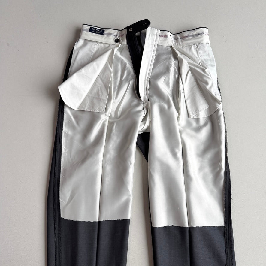 NWT Canali (36W) Cavalry Twill 100% Wool Pleated Relaxed Trouser Pants