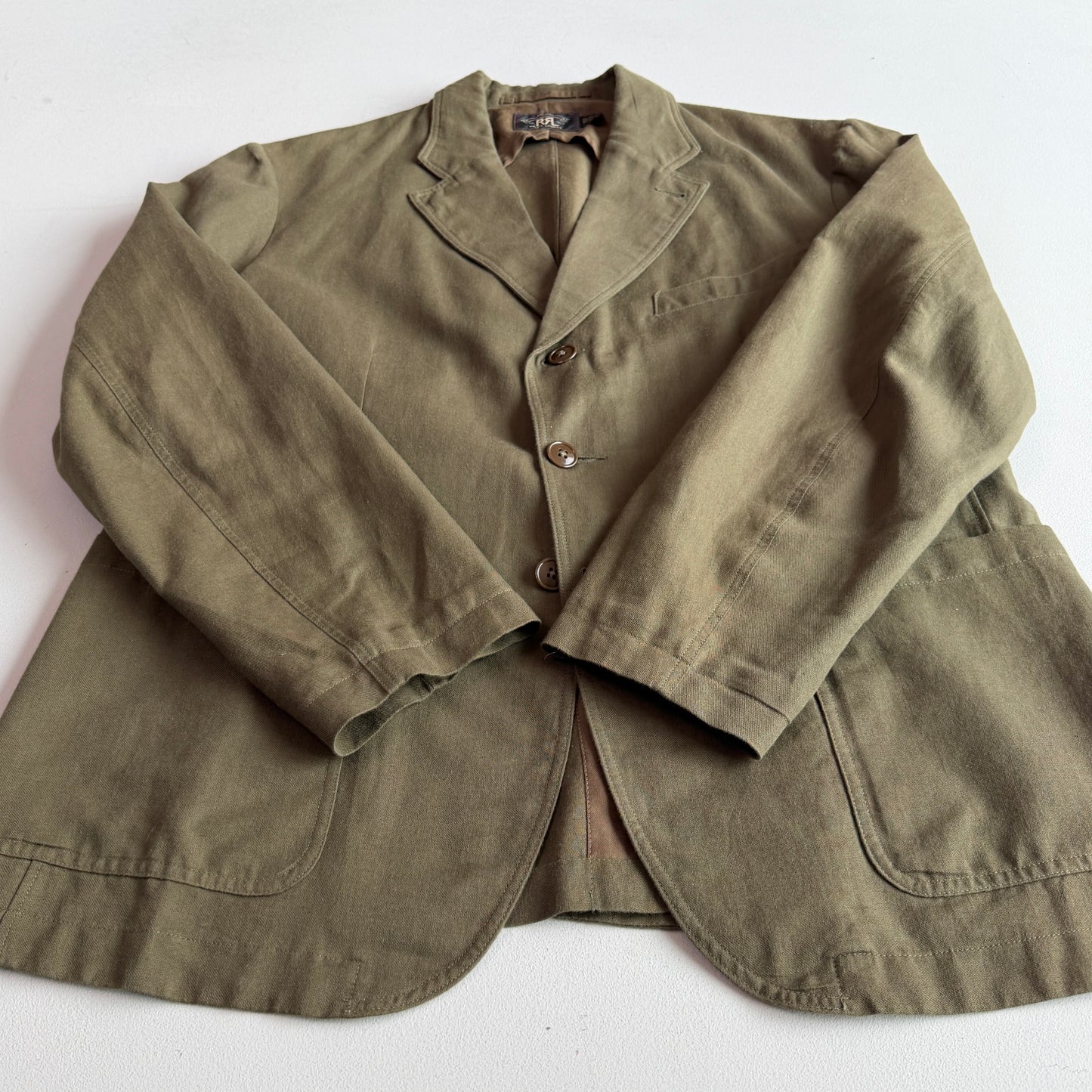 NWOT RRL Ralph Lauren (XL) Cotton/Linen/Wool Half-Lined Unstructured Sports Coat
