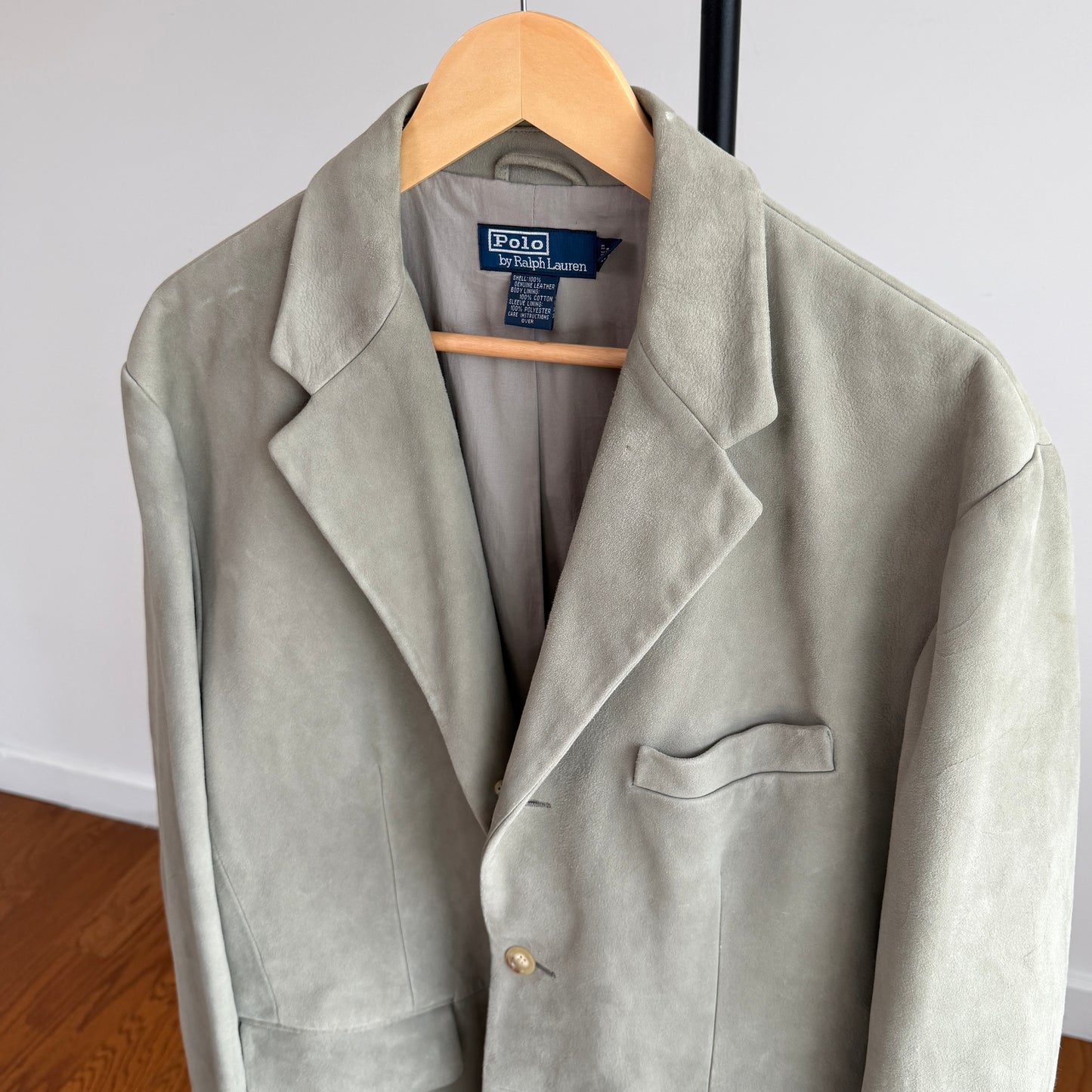 Polo Ralph Lauren (L / 42L) Sage Suede Leather Heavy Western Sport Coat