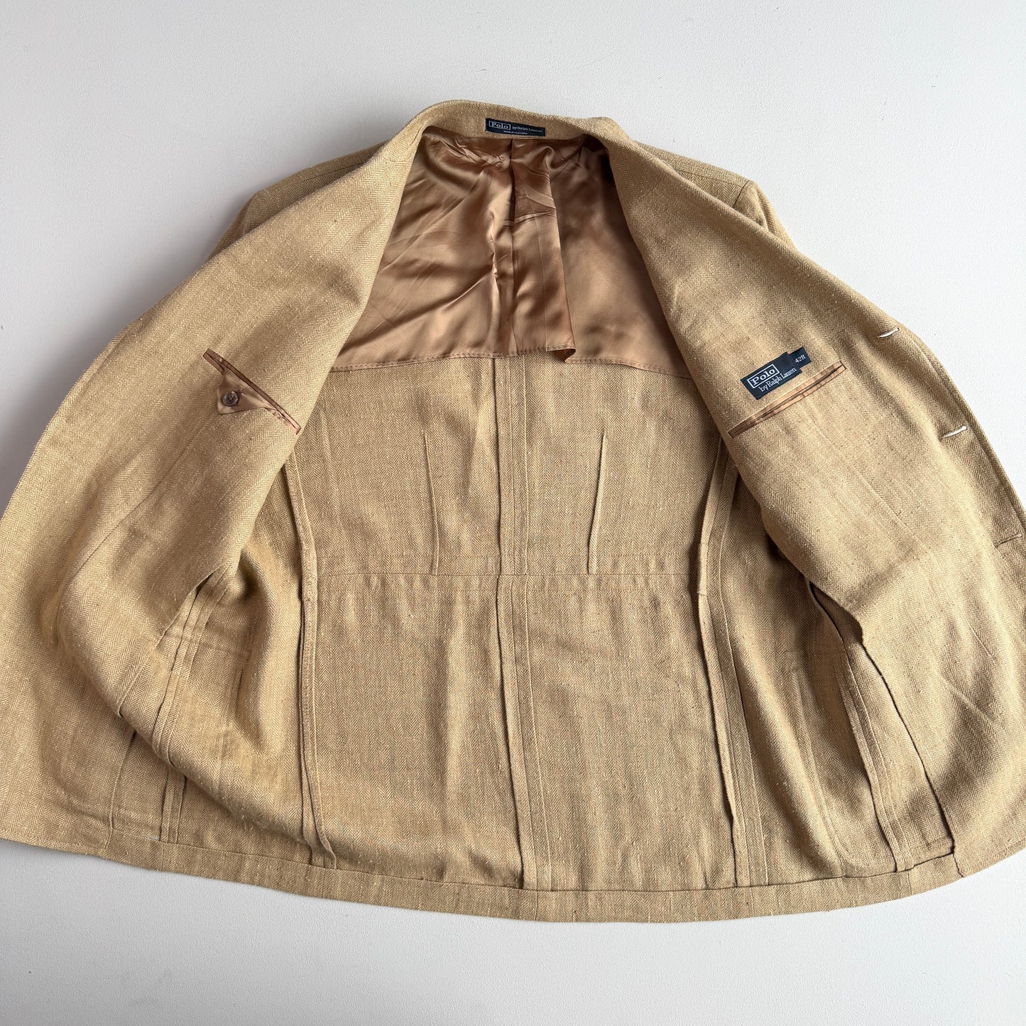 Polo Ralph Lauren (42R) Half-Norfolk Linen/Silk Slub Herringbone Sport Coat