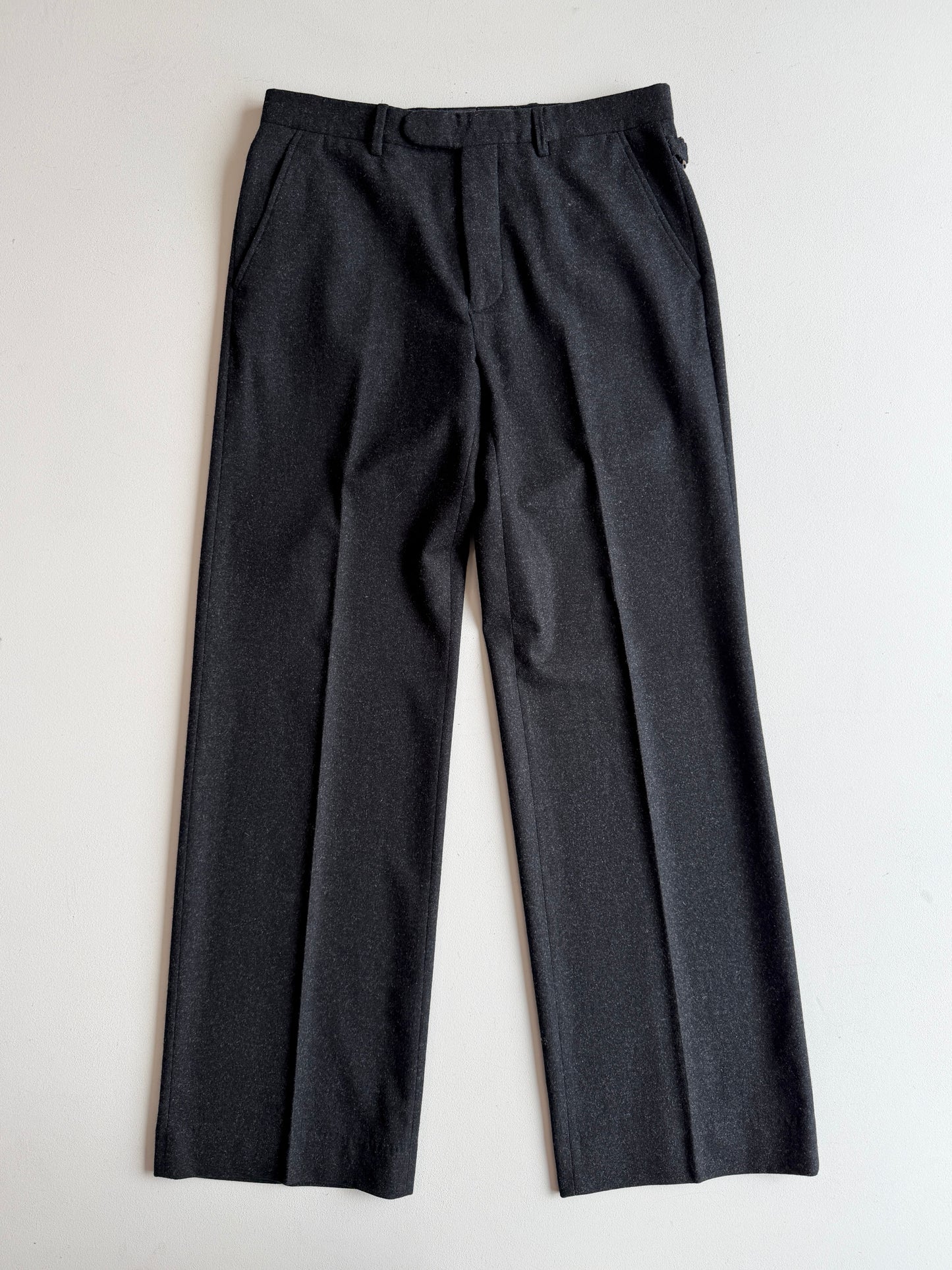 Polo Ralph Lauren (34x34) Brass Side Tab Wool/Cashmere Flannel Trouser Pants