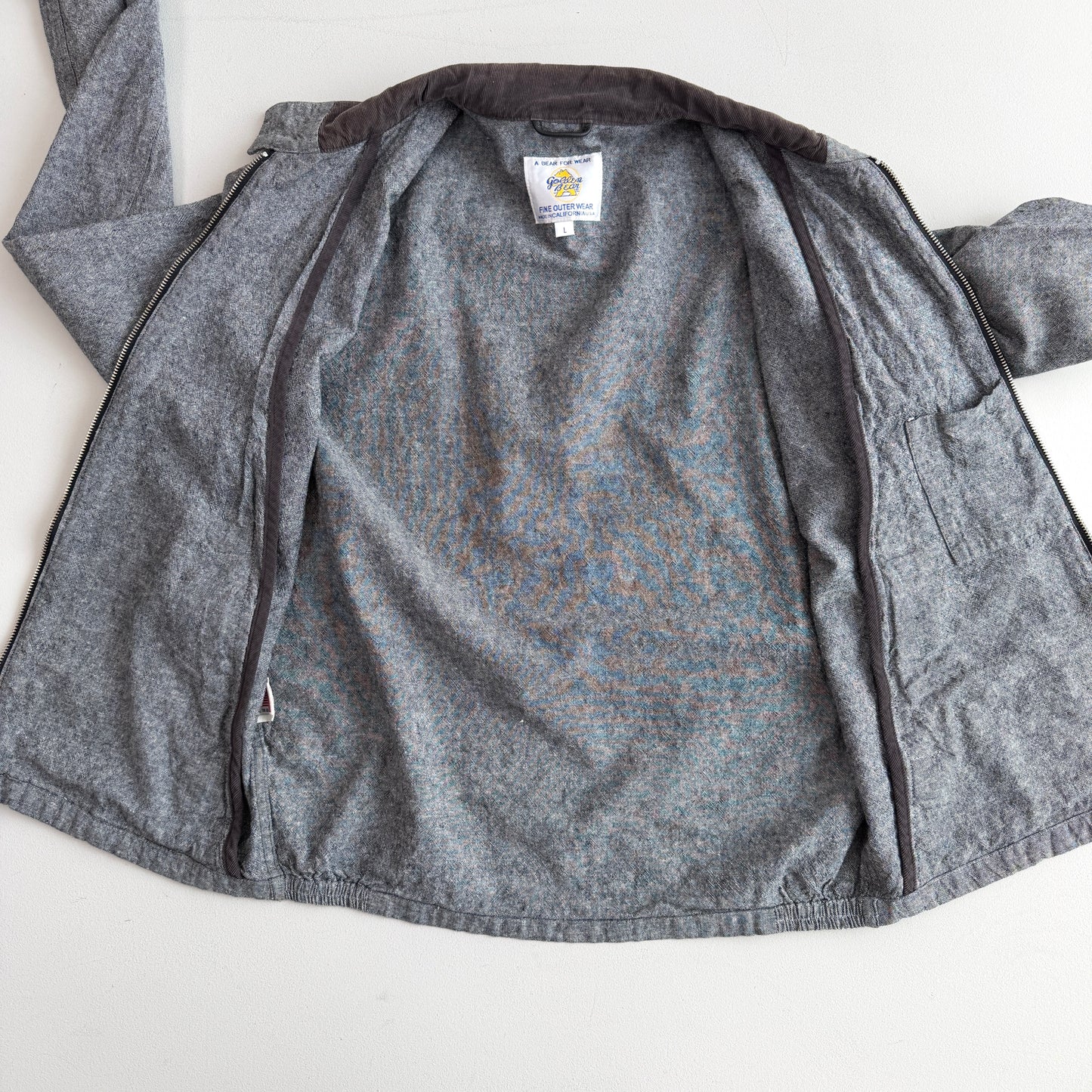 Golden Bear (L) Linen/Cotton Slub/Flecked Corduroy Collar Jacket