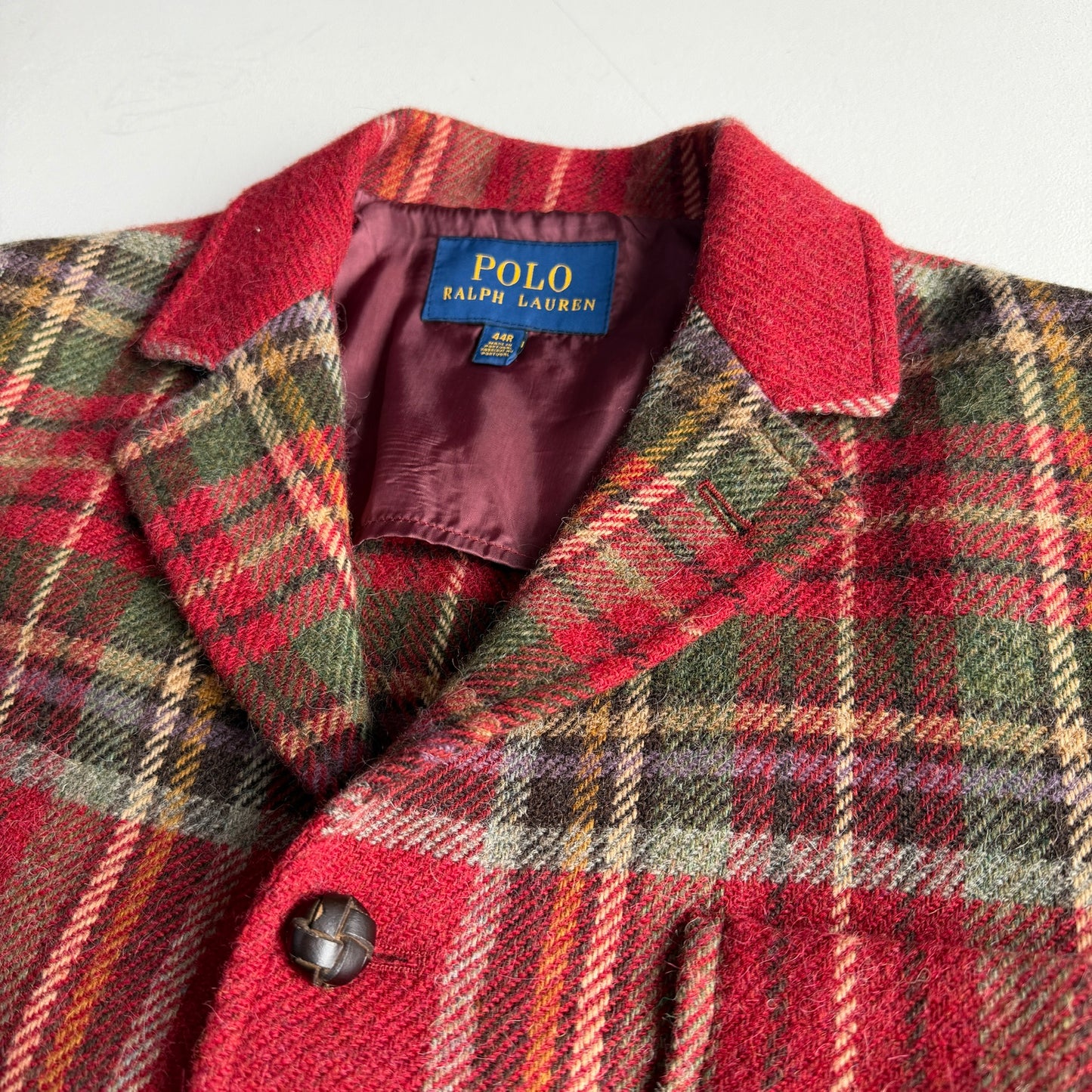 Polo Ralph Lauren (44R) Tartan Wool/Alpaca Unstructured Tweed Sport Coat