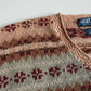 NWT Polo Ralph Lauren (XL) Linen/Cotton Fair Isle Folk Knit Sweater