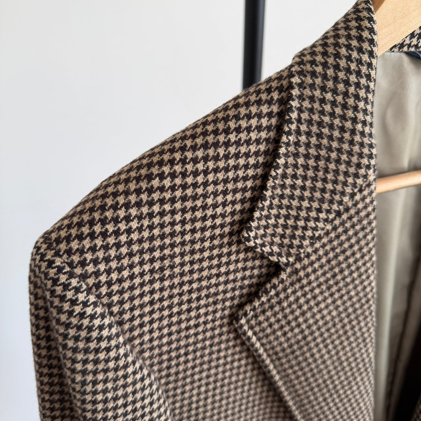 VNTG Polo Ralph Lauren (42R) Wool Houndstooth Brown/Cream Sport Coat