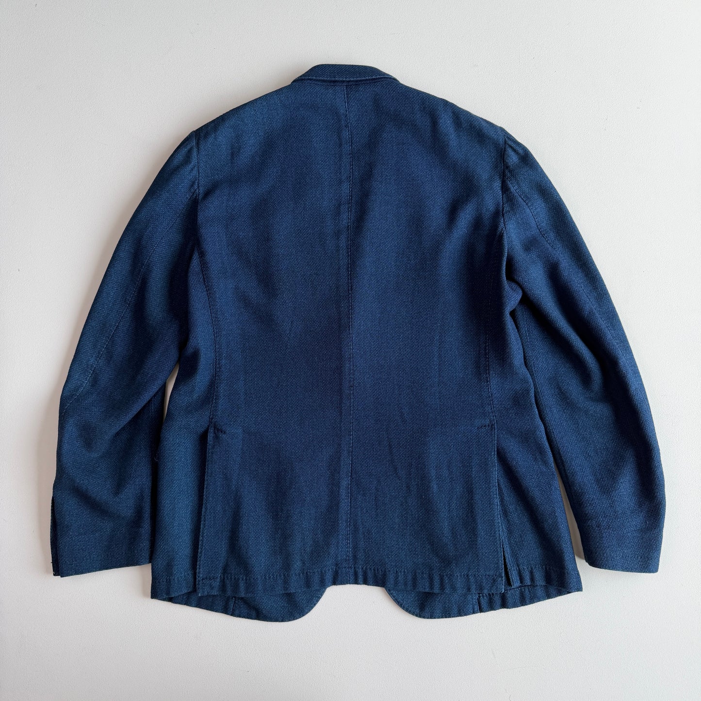Ermenegildo Zegna (54R) Indigo Knit Cotton Unstructured Sports Jacket