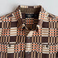 RRL Ralph Lauren (M) Cody Jacquard Cotton Brown/Orange Heritage Work Shirt (Copy)