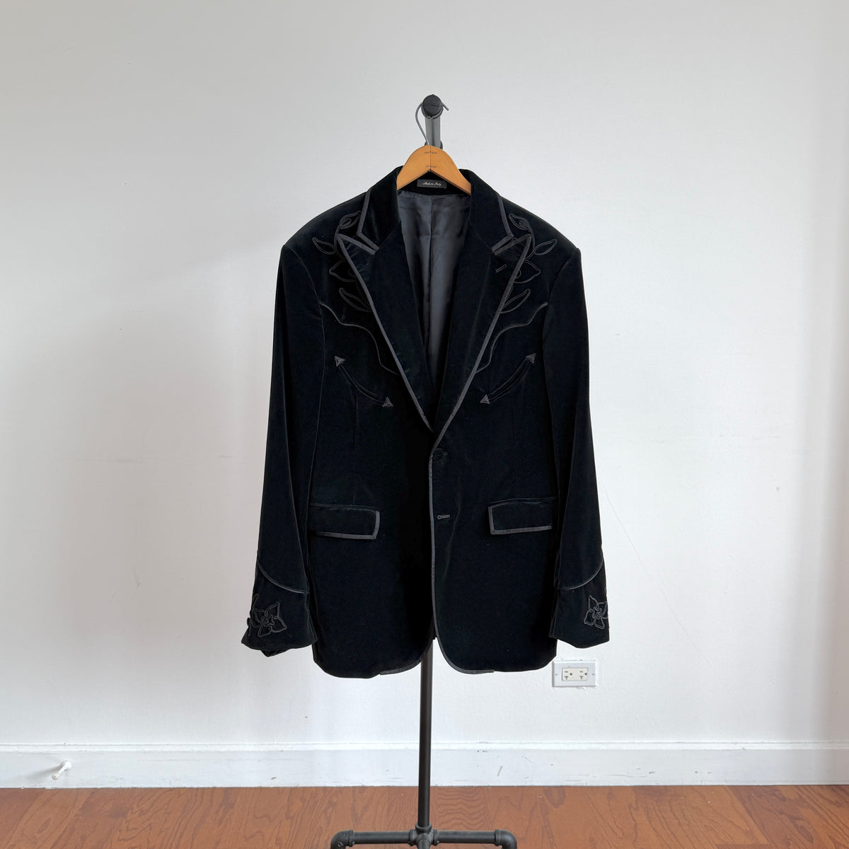 RRL Ralph Lauren (46R) Velvet Velour Floral Decorative Western Sport Jacket