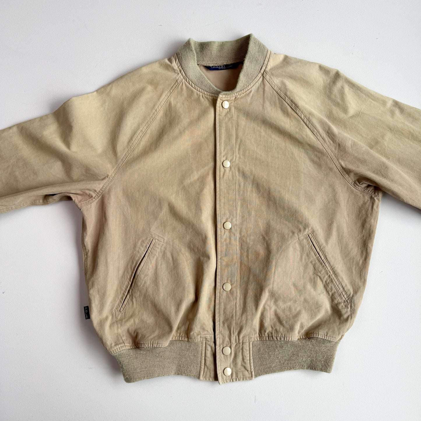 VNTG Polo Ralph Lauren (L) Sage/Olive WWII Military Raglan Bomber Jacket