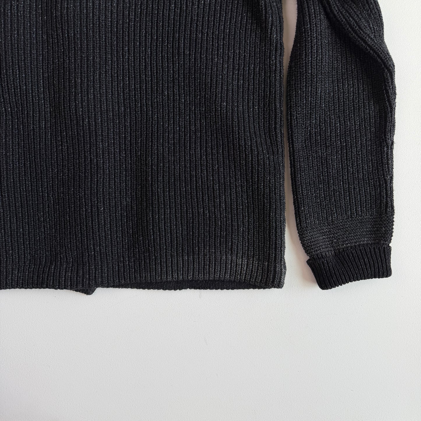 NWOT RRL Ralph Lauren (XL) 100% Cotton Dyed Black Cardigan Sweater