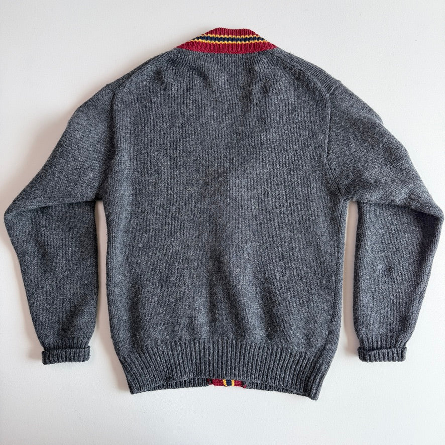 VNTG GANT (L) Ivy Prep "Gryffindor" Shetland Wool Cardigan Sweater