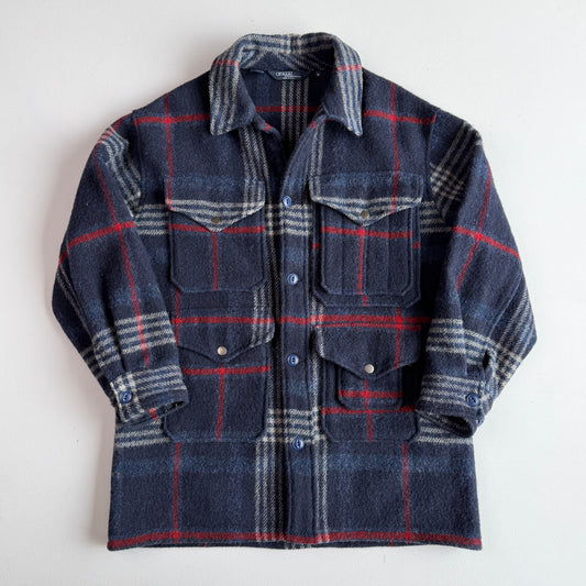 VNTG Polo Ralph Lauren (S) Wool Mackinaw Blue Plaid Coat