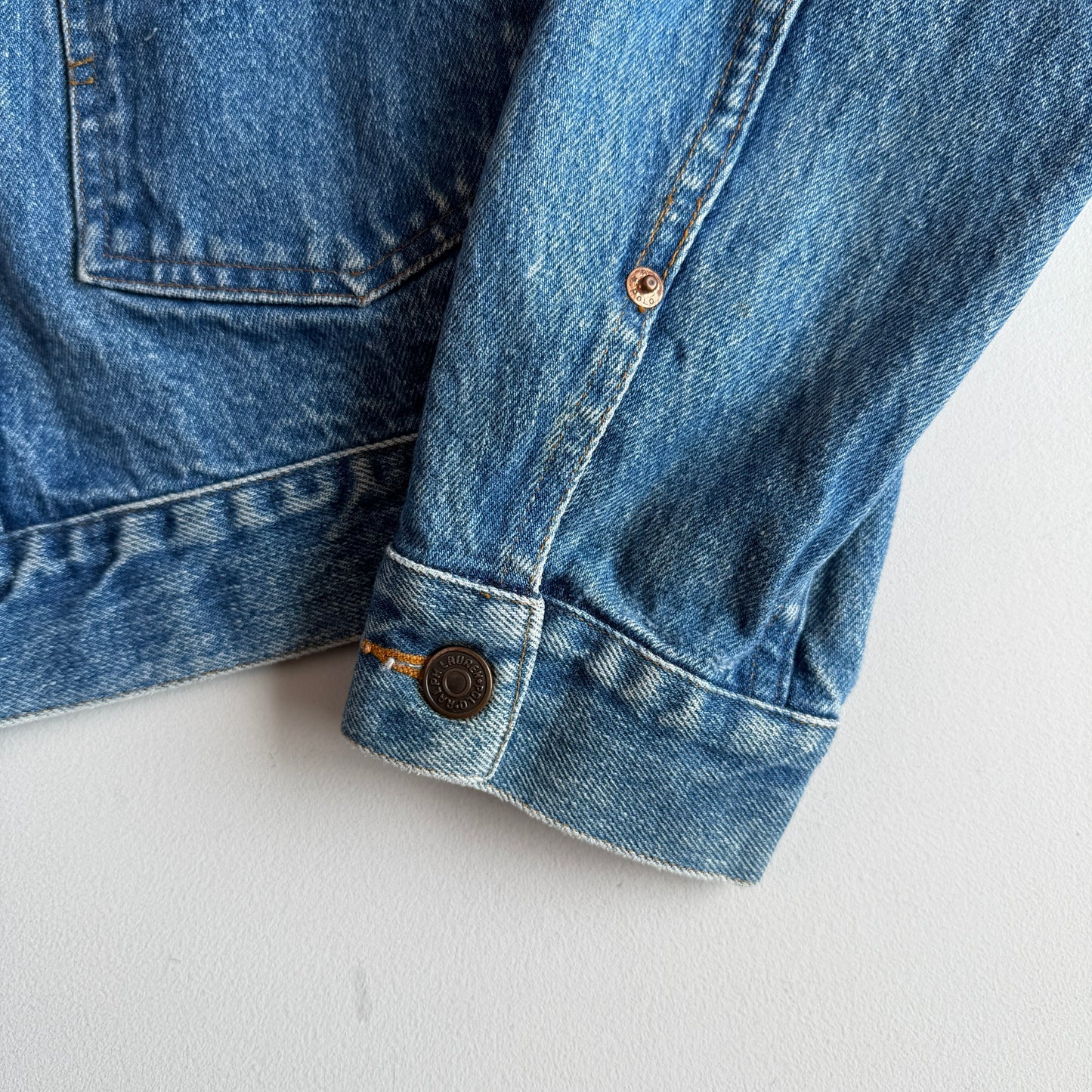 VNTG Polo Ralph Lauren (L) 80s Western Denim Side-Tab Trucker Jacket