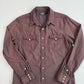 RRL Ralph Lauren (L) Plum Pearl Snap Dyed Western Shirt